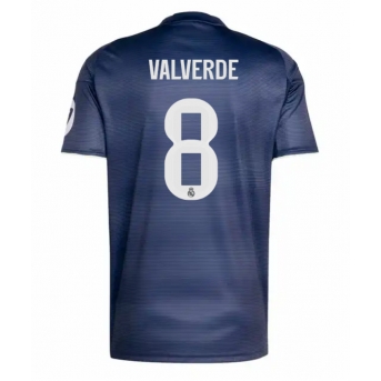 Billige Fotballdrakt Real Madrid Federico Valverde #8 Replika Bortedrakt 2025-26 Kortermet